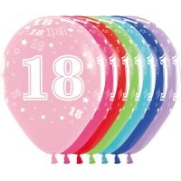 11" Number 18 Assortment (50pcs) Balloons