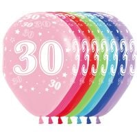 11" Number 30 Assortment (50pcs) Balloons