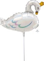 MiniShape Iridescent Swan Balloon