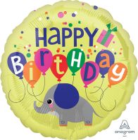 18" Elephant Birthday Balloon