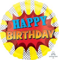 18" Super Hero Birthday Balloon
