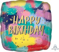 18" Painted Birthday Colors Balloon