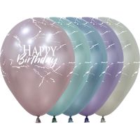 11" Happy Birthday Silk Assortment (50pcs) Balloons