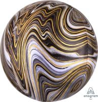 Orbz Marblez 16" Black Balloon