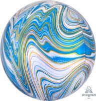 Orbz Marblez 16" Blue Balloon