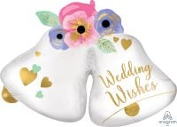 SuperShape Wedding Bells Flowers Balloon