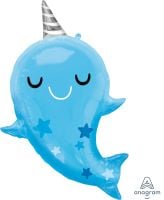 SuperShape Narwhal Baby Balloon