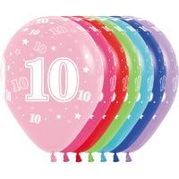 11" Number 10 Assortment (50pcs) Balloons