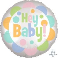 18" Satin Hey Baby Balloon