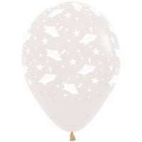 11" Graduation Hats Crystal Clear (50pcs) Balloons