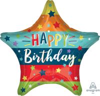 18" Star Birthday Stars and Stripes Balloon