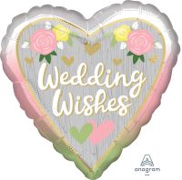 18" Wedding Wishes Ombre Balloon