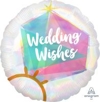 18" Iridescent Wedding Ring Balloon