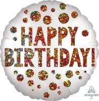 18" Satin Birthday Sequins Balloon