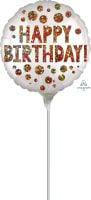 09" Satin Birthday Sequins Balloon
