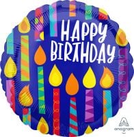 18" Happy Birthday Happy Candles Balloon