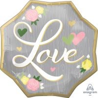 SuperShape Wedding Love Floral Balloon