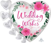 SuperShape Satin Wedding Wishes Balloon