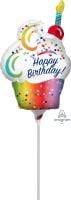 MiniShape Rainbow Ombre Cupcake Balloon