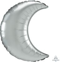 Crescent 17" Platinum Silver Balloon