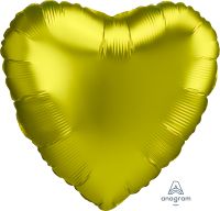 18" Satin Luxe Lemon Heart (non-packaged) Balloon