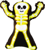 SuperShape Neon Skelly Balloon