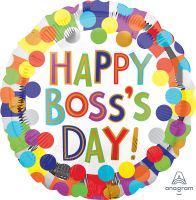 Standard Boss's Day Bursty Dots Balloon