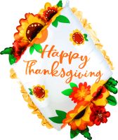 SuperShape Satin Thanksgiving Ruffle Diamond Balloon