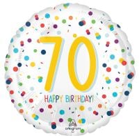 Standard Confetti Birthday 70 Balloon