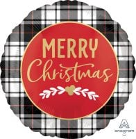 18" Christmas Plaid Balloon