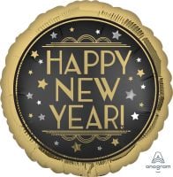 18" Vintage Satin New Year Balloon