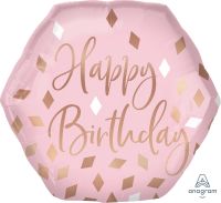 SuperShape Blush Birthday Balloon