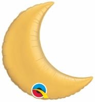 Crescent Moon 09" Metallic Gold Balloon