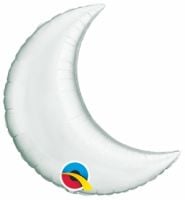 Crescent Moon 09" Silver Balloon