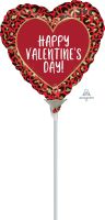 09" Happy Valentines Day Animal Print Balloon