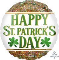 18" St Patrick's Day Glitter Balloon