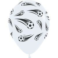 11" Soccer Ball Kick White (50pcs) Balloons