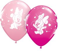 11" DN Baby Minnie Mouse Hearts (25pcs) Balloons