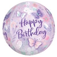 Orbz Flutters Happy Birthday Balloon