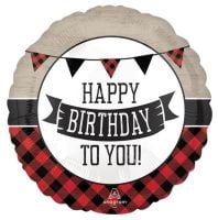 18" Happy Camper Birthday Balloon