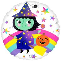 Standard Rainbow Witch Balloon