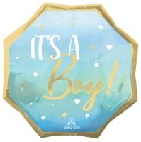 SuperShape Blue Its A Boy Balloon