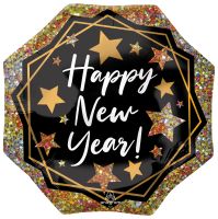 SuperShape Happy New Year Gold Sparkle Balloon