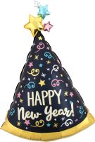 SuperShape Confetti Satin New Year Balloon