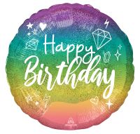 Standard Holographic Sparkle Birthday Balloon