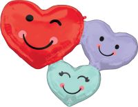 SuperShape Cute Heart Trio Balloon