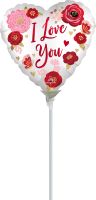 04" Satin Love You Flowers Balloon