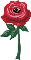 Multi-Balloon Painted Rose