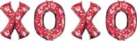 Phrase XOXO with Hearts Red Balloon