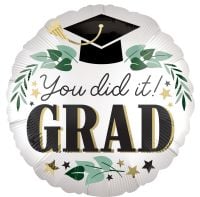 18" Satin You Did It Ivy Grad Balloon